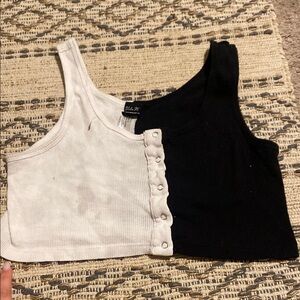 Black and White Crop Top